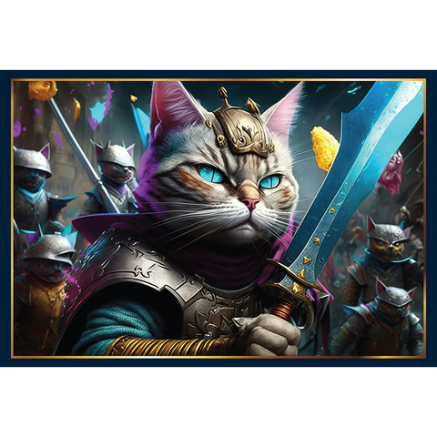 Knight cat - 1000 piece cat puzzle