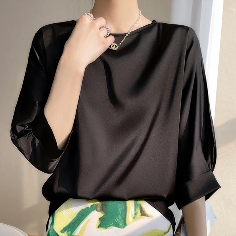 Blouse en Satin