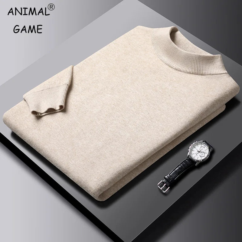 Pull intemporel en Maille à Col Cheminé