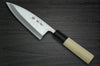 [Left Handed] Sakai Takayuki Kasumitogi Buffalo Tsuba Japanese Chef's Deba Knife 225mm
