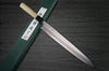 Yoshihiro White No.2 Supreme Jousaku JCHC Japanese Chefs YanagibaSashimi 240mm with Magnolia Wood Handle