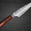Takeshi Saji SRS13 Mirror Hammered PWR Japanese Chefs Petty KnifeUtility 130mm with Red Pakka Wood Handle