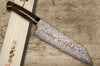 Takeshi Saji VG10W Colored Damascus Nashiji IRN Japanese Chef's Bunka Knife 180mm with Desert Ironwood Handle