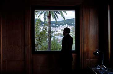 Georges Maubert with view on Grasse city