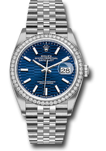 Rolex Datejust 41 - Oystersteel & White Gold - Blue Fluted-Motif