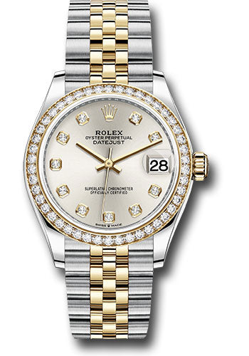 Rolex Steel and Yellow Gold Datejust 31 Watch Diamond Bezel