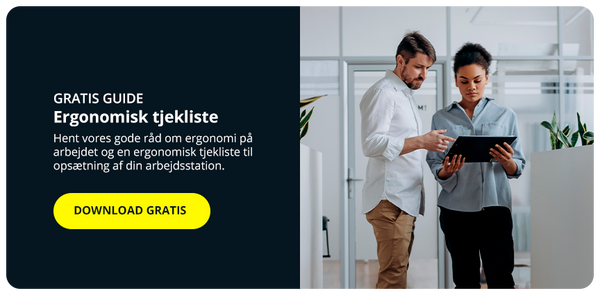 ergonomisk tjekliste til kontoret