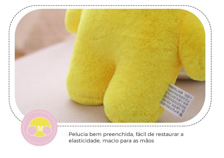 Pato Lalafanfan Branco DIY Kawaii com Roupa - Arrasaplay