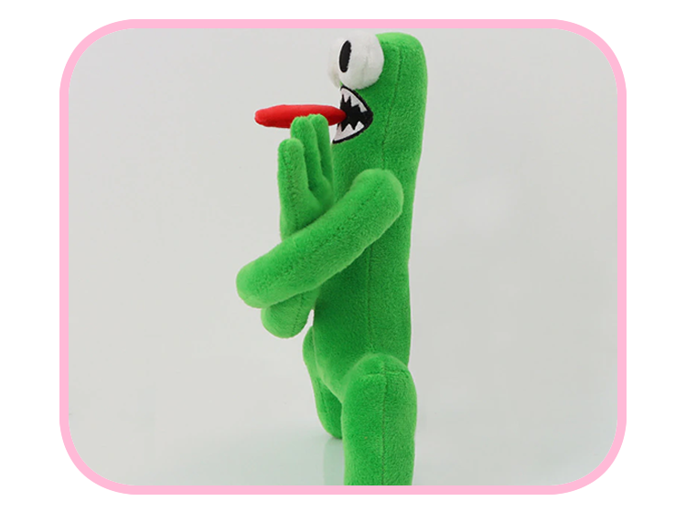 Green boneco de pelúcia Rainbow friends Roblox