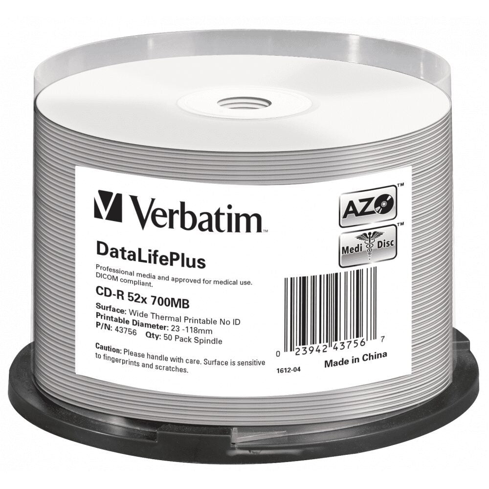 Verbatim Everest/Teac White Thermal Re-Transfer CD-R (50 Pack) Large Image