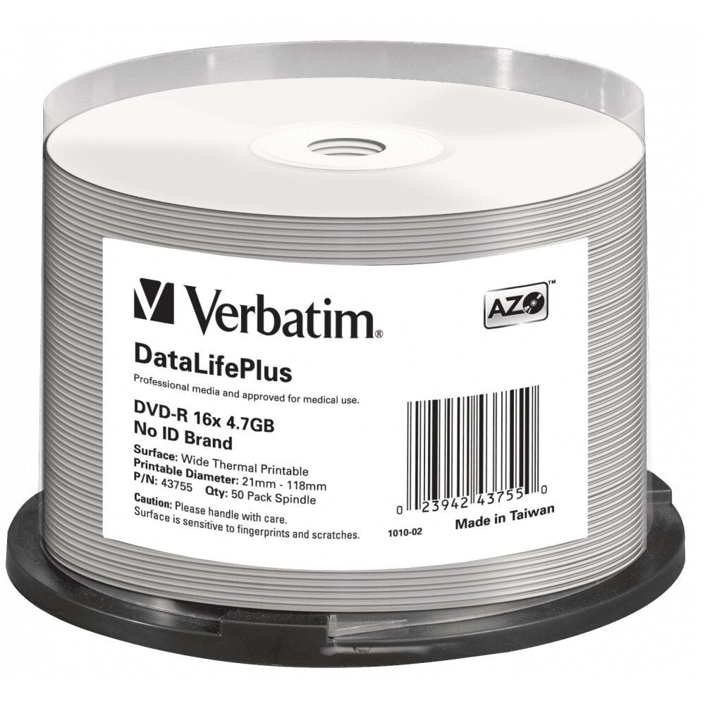 Verbatim Everest/Teac White Thermal Re-Transfer DVD-R (50 Pack) Large Image