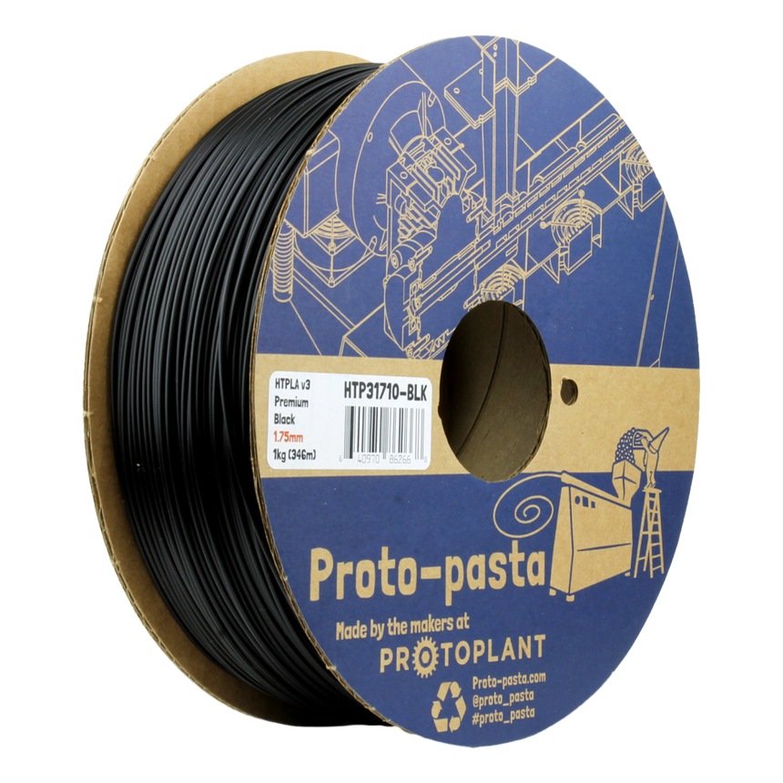 Protopasta Opaque Black HTPLA 1.75mm 1kg spool Large Image