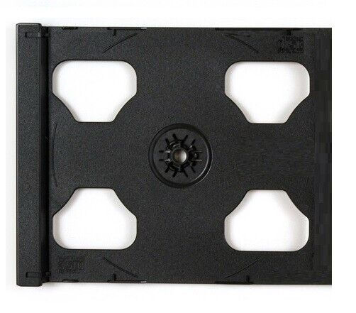 Double Jewel Case Plastic Insert Black Tray (100 Pack) Large Image