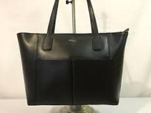 ralph lauren black leather bag