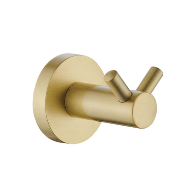 Ideal Double Robe Hook (Brushed Gold), Hellycar Tapware