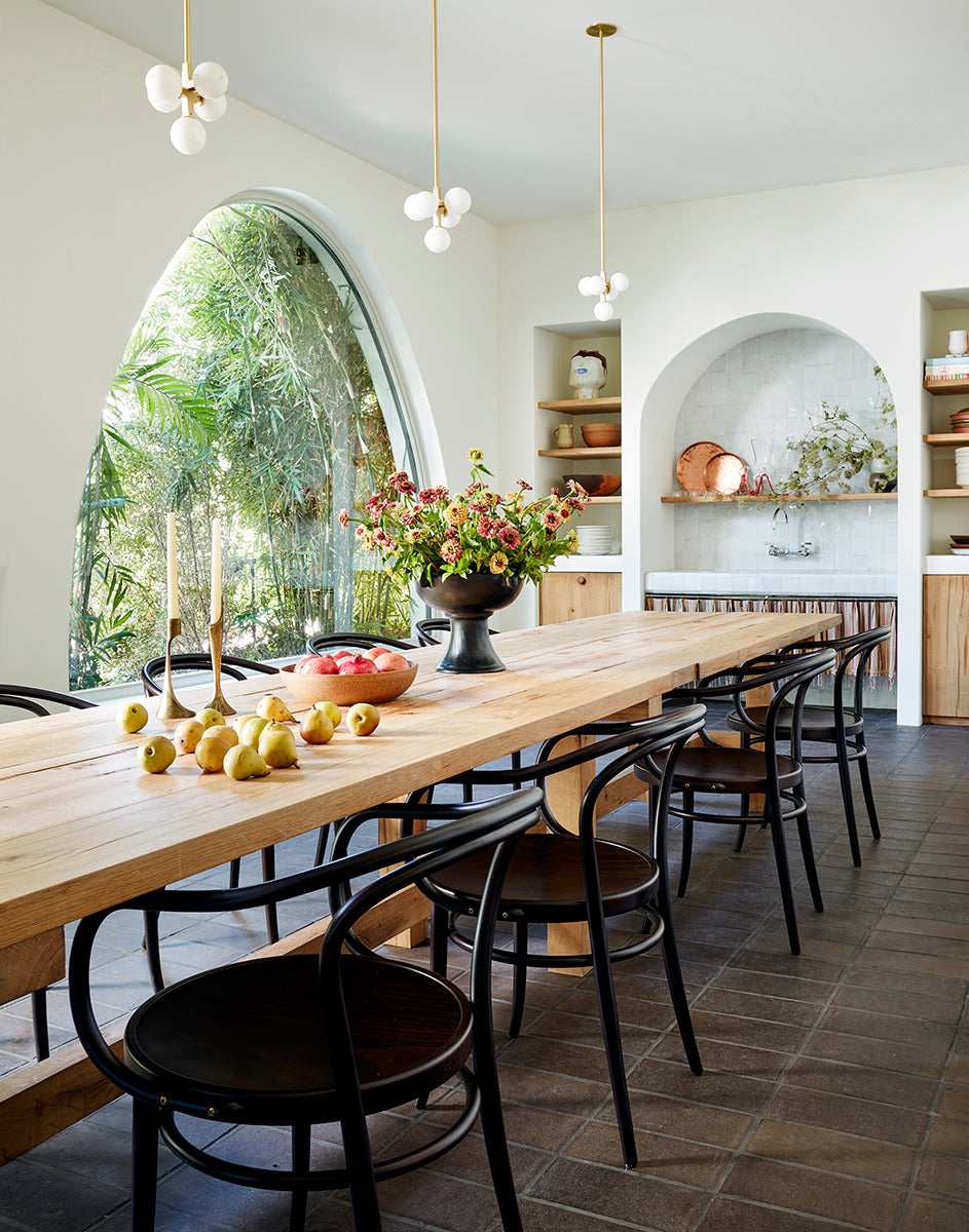 Dark Rectangular Alicante Terra Cotta Floor in Los Angeles Headquarters of Studio Shamshiri