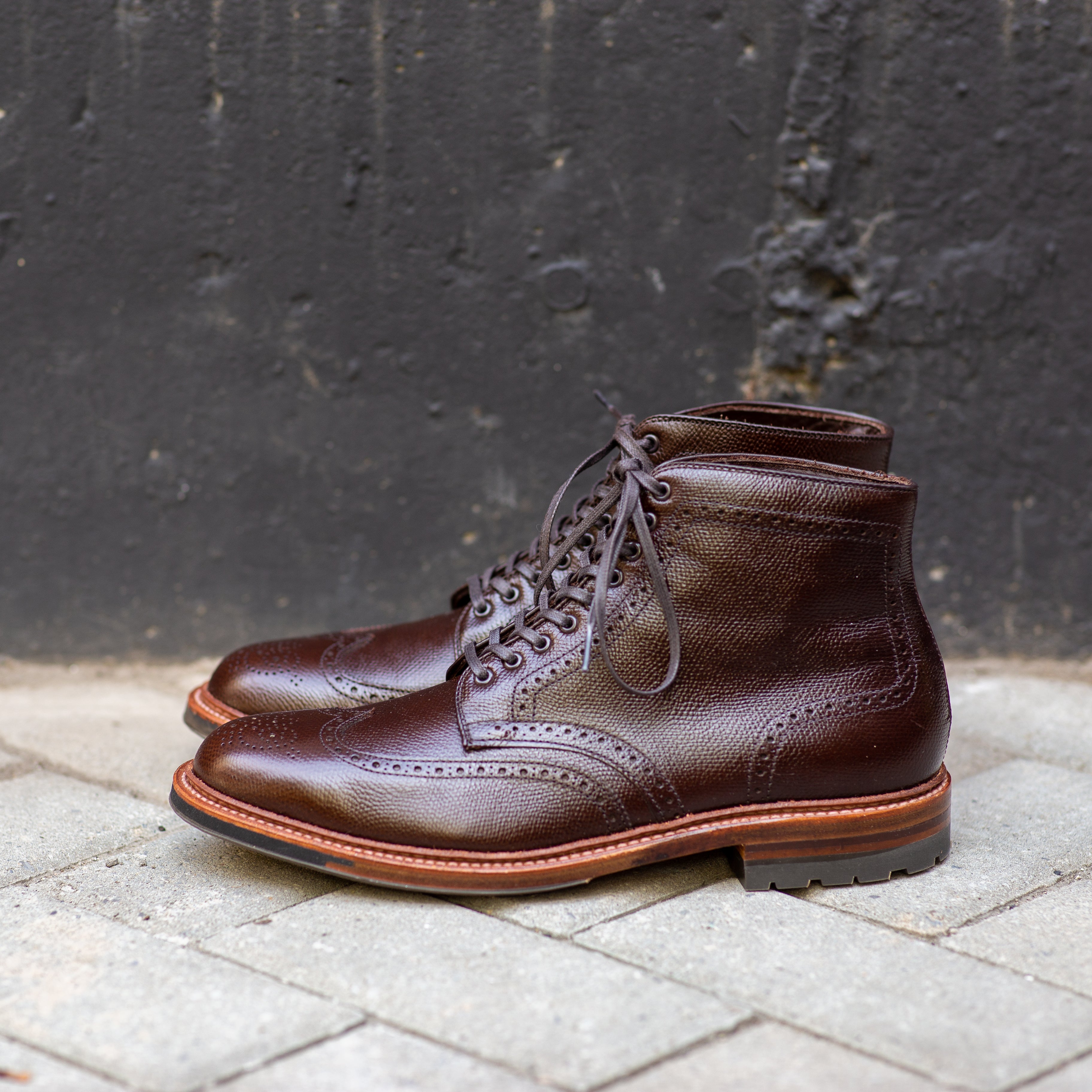 Alden x Brogue Wing Tip Boot – Patina Turner's Boots