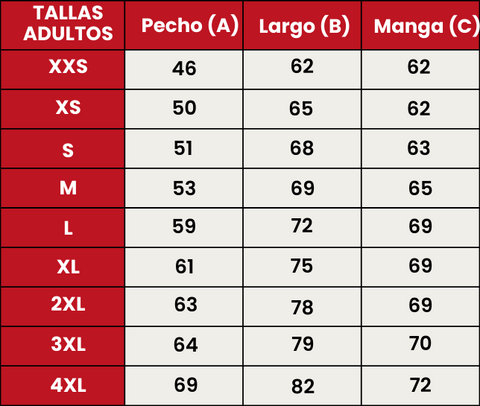 Guía de Tallas 325-RENO-BUFANDA-ADULTOS