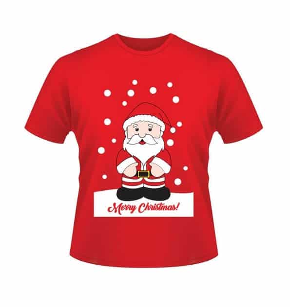 dinastía marido expedición Camiseta de Navidad para Hombre y Mujer Roja con Papá Noel – Jerseys  Navideños