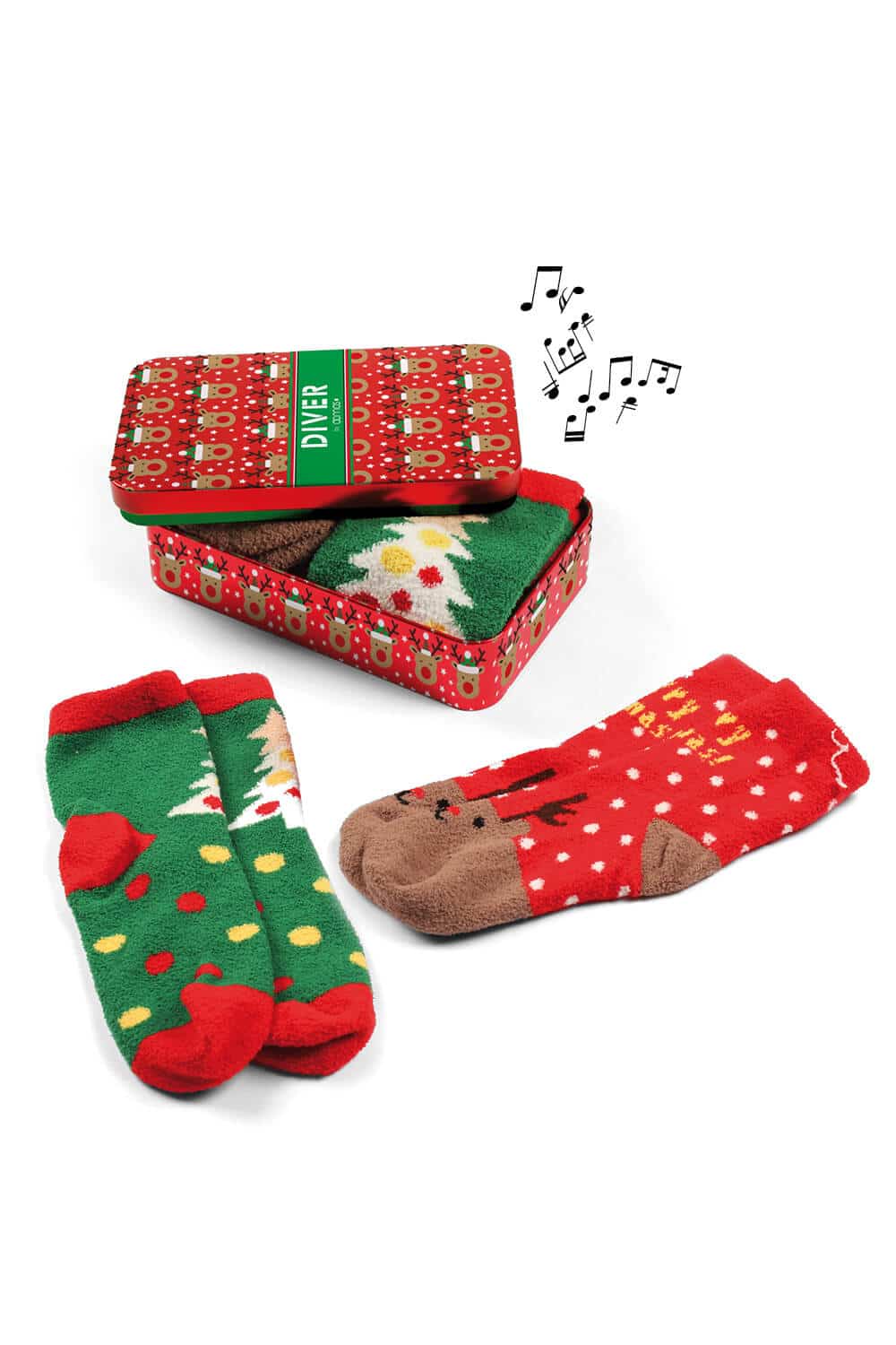 Pack con 2 pares de Calcetines de Navidad de Andar por Casa Jerseys Navideños