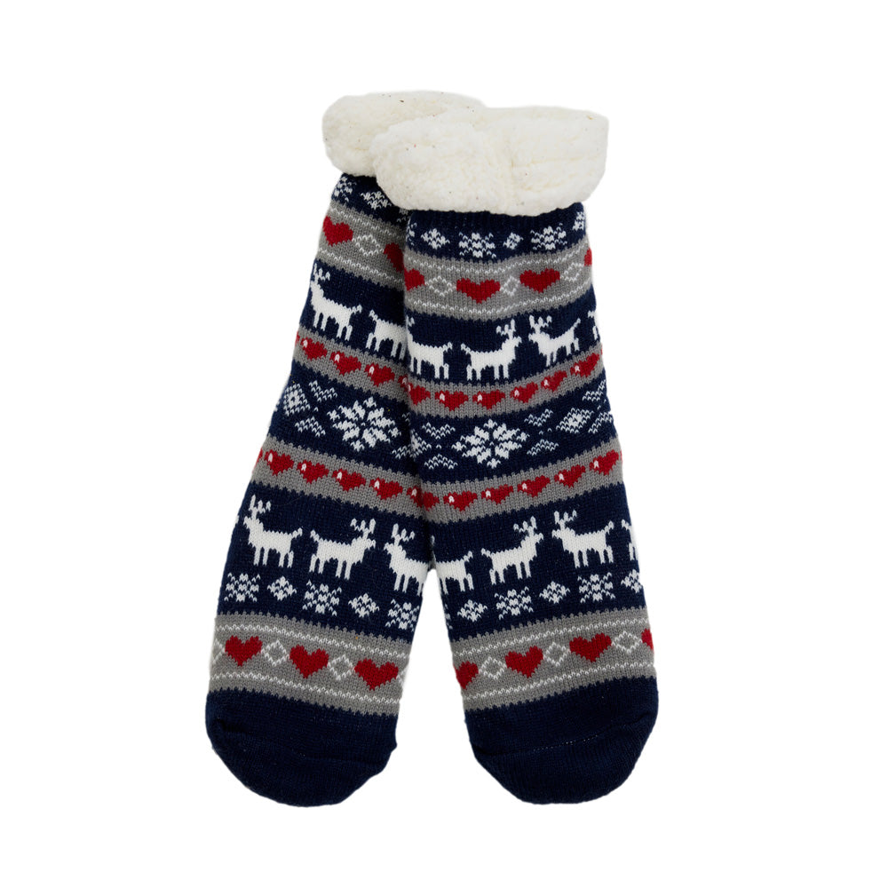 Calcetines de Navidad de Andar Casa con Renos Nieve – Jerseys Navideños