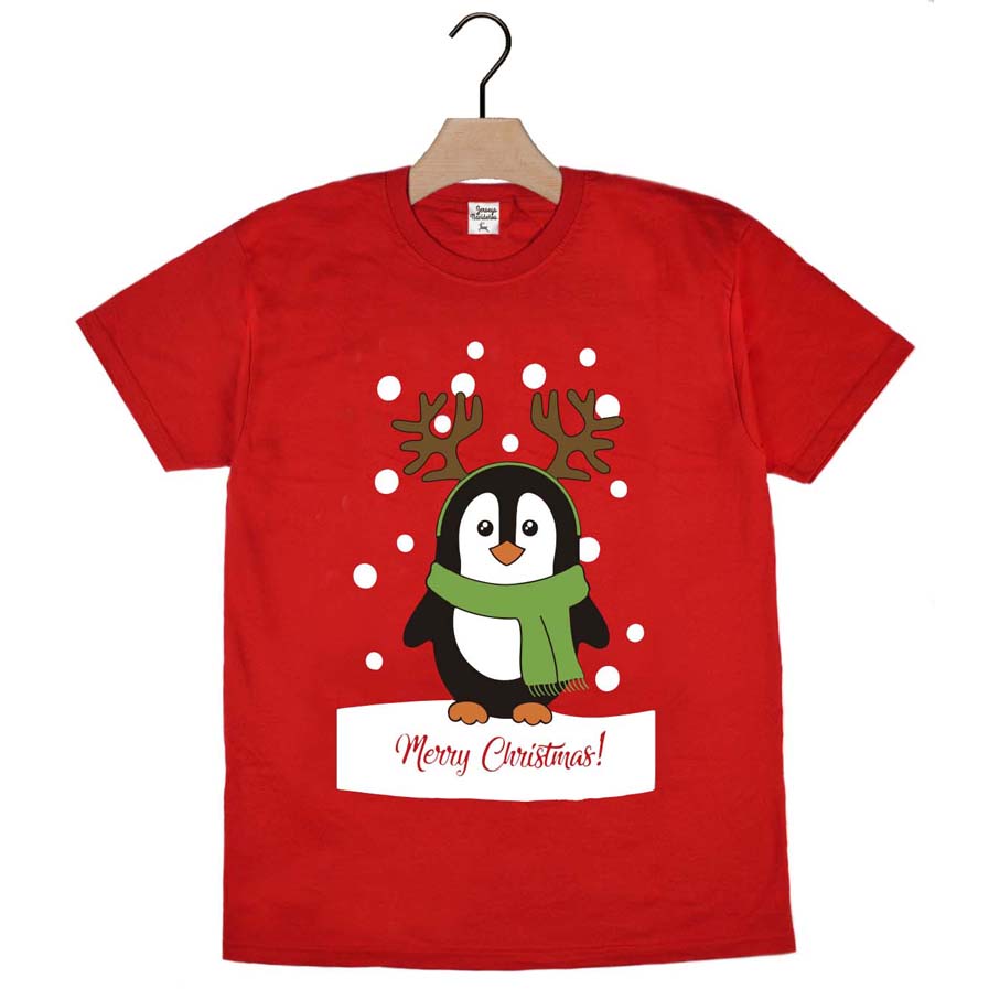 Camiseta de Navidad para Hombre y Mujer Roja con Muñeco – Jerseys