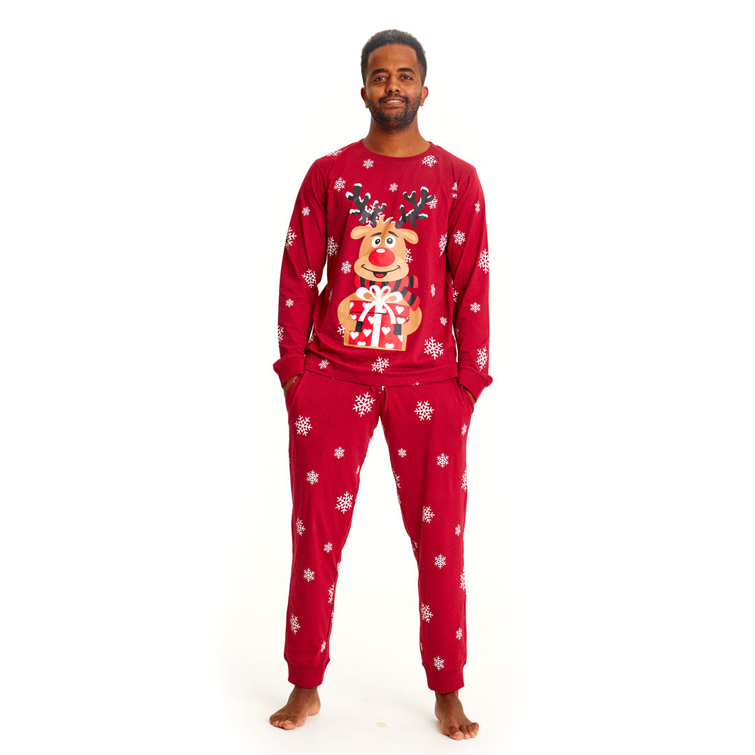 Pijama de Navidad Adultos Unisex Rojo Reno – Jerseys Navideños