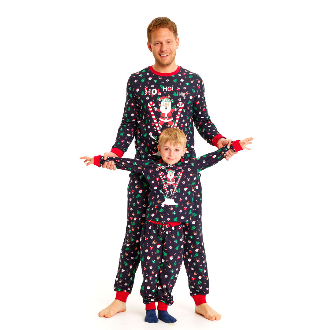 de ultramar paleta Razón Pijama de Navidad para Niños con Papá Noel Esquiador – Jerseys Navideños