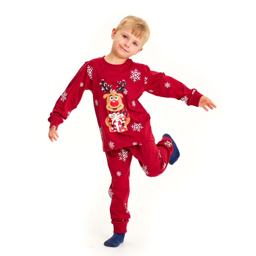 Consejos suficiente plátano Pijama de Navidad para Niños Rojo Reno Rodolfo – Jerseys Navideños
