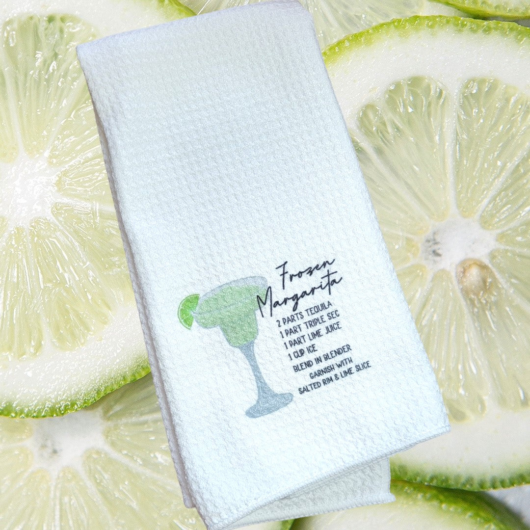 Frozen Margarita Recipe - Waffle Weave Dish Towel