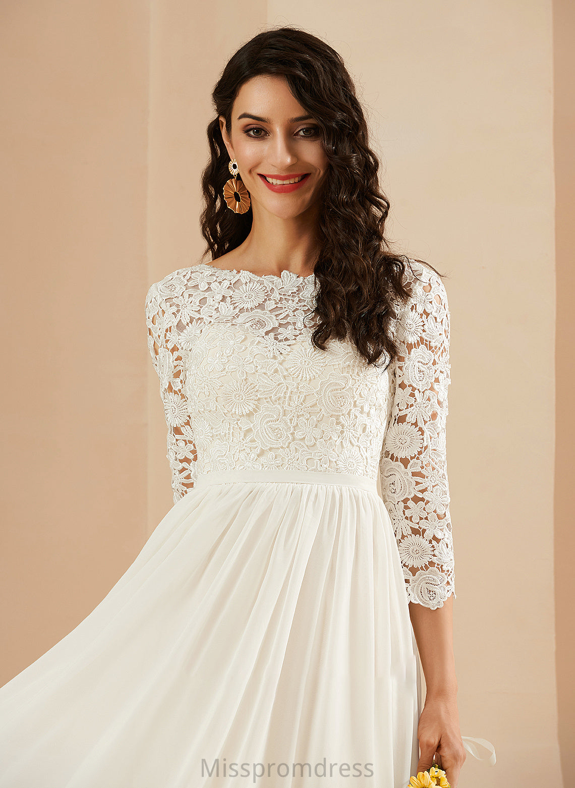 Buy cheap Armani Train With Wedding Dresses Lace Sweep A-Line Wedding Dress  online – Misspromdress