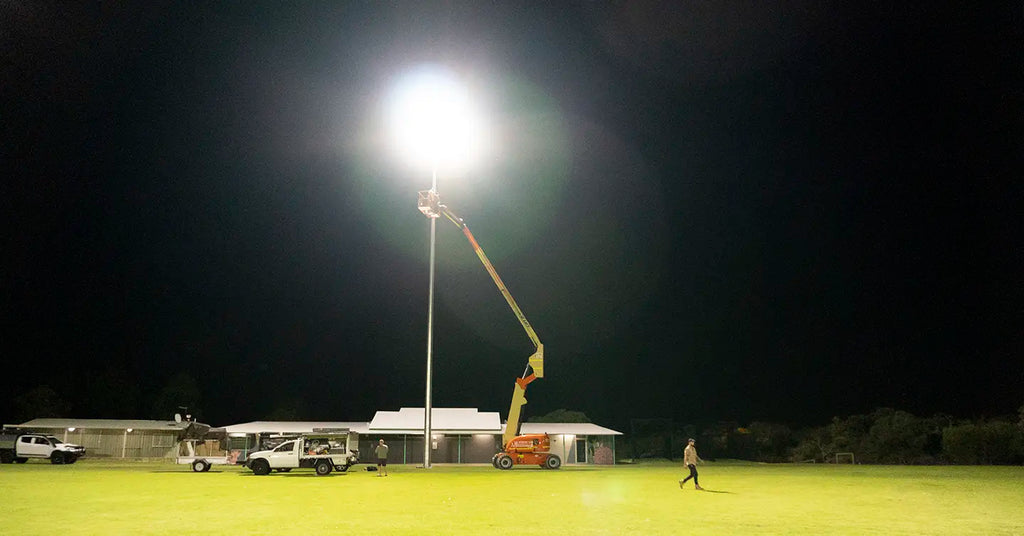 LED sports lighting upgrade for community oval