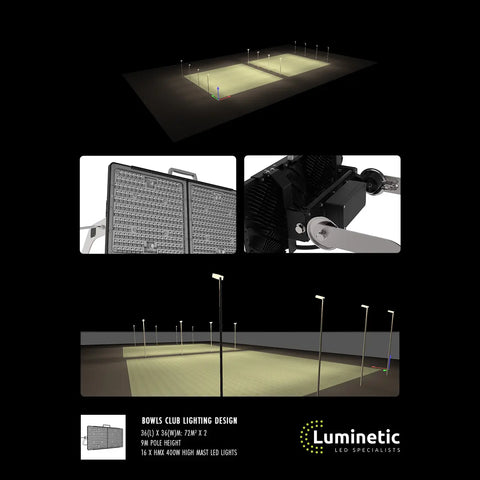 LED Lighting Design for Australian Bowls Club Green