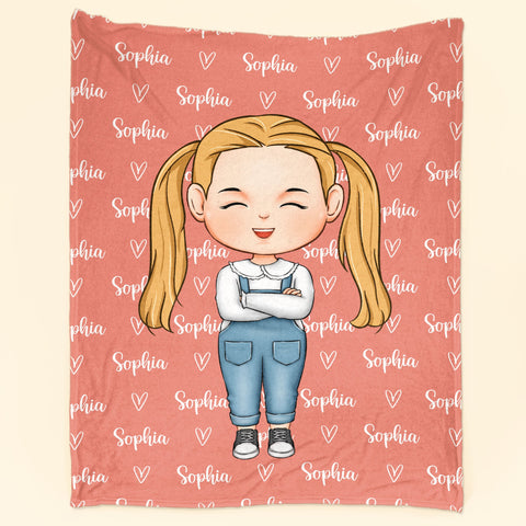 Colorful Lovely Lettering - Personalized Blanket