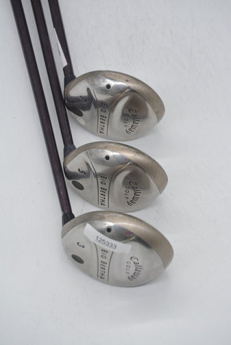 Women's Callaway Big Bertha 2004 3W, 5W, 7W Wood Set W Flex Golf Clubs GolfRoots 