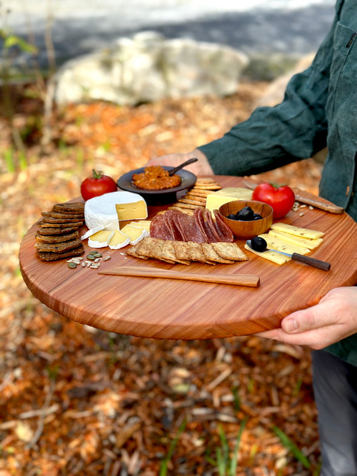 large round platter