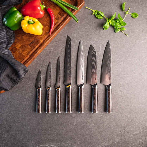 Køkkenknive i damaskus stål