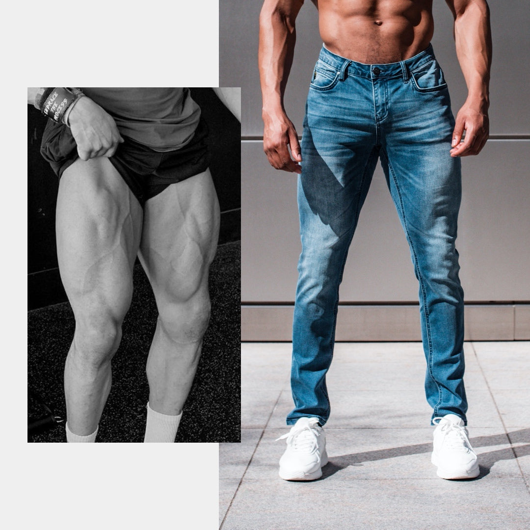 Mens Slim Fit Jeans, Jeans For muscular legs