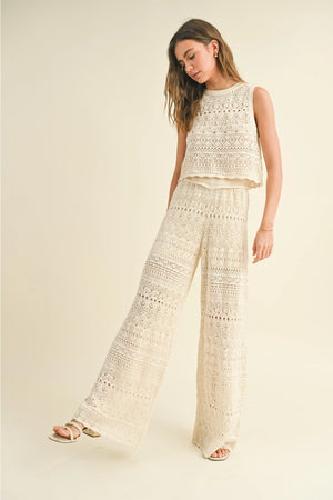 Cassidy Crochet Pants - Sora Binti Boutique