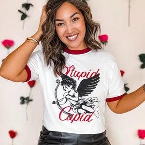 Stupid Cupid Valentine's Tee - Sora Binti Boutique