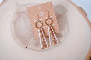 Cecelia Designs : Seed Bead Tassel Earrings - Sora Binti Boutique