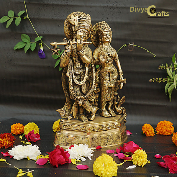 Brass Radha Krishna Statue 12 Divyacrafts