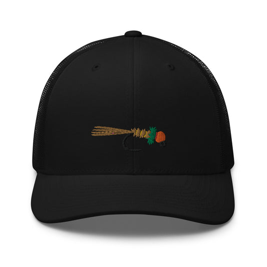 Unisex Adult Soft Hackle Pheasant Tail Retro Trucker Hat | Yupoong 6606