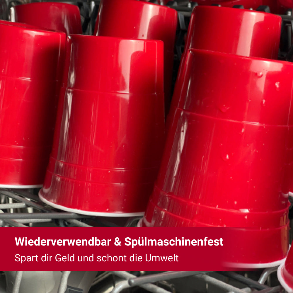 24 Bierpong Becher mit 4 Tischtennisbällen