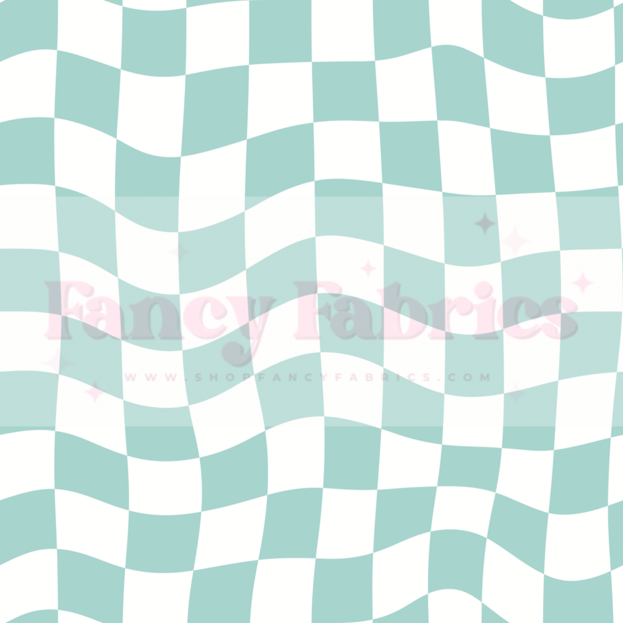 Aspyn Reign | Trippy Checkers (Mint) | PREORDER | By The Yard