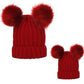Mommy & Me Double-Pom Hats