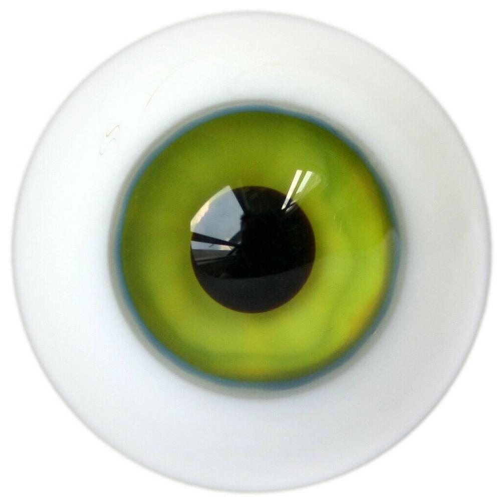 SOLID GLASS EYES OVAL FLAT BACK 22mm for Reborns,Ooaks and other