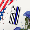 Load image into Gallery viewer, Thin Blue Line Flag iPhone Case