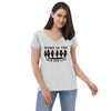 Load image into Gallery viewer, Moms of The Thin Red Line Women’s recycled v-neck t-shirt