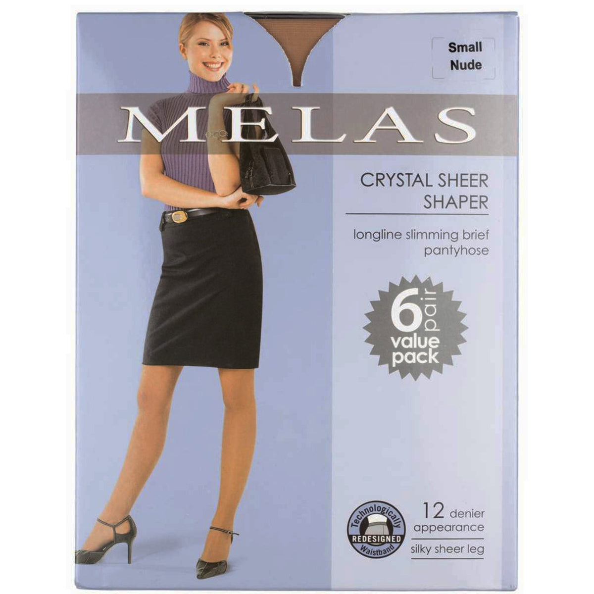 Crystal Sheer Shaper Control Top Tights - 6 Pack – Accessory World